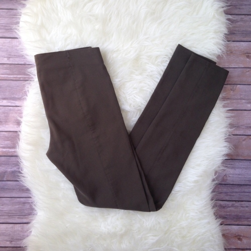 H&M brownish green stretch pant - Picture 2 of 7